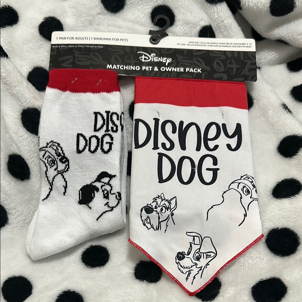 Disney Dog Bandana & Adult Sock Set